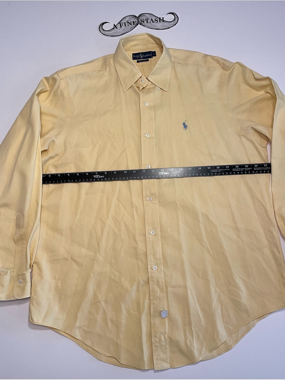 Polo by Ralph Lauren Pale Yellow Long Sleeve Dress Shirt Large